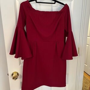 Trina Turk Red Off the Shoulder dress, size 6 - NWT